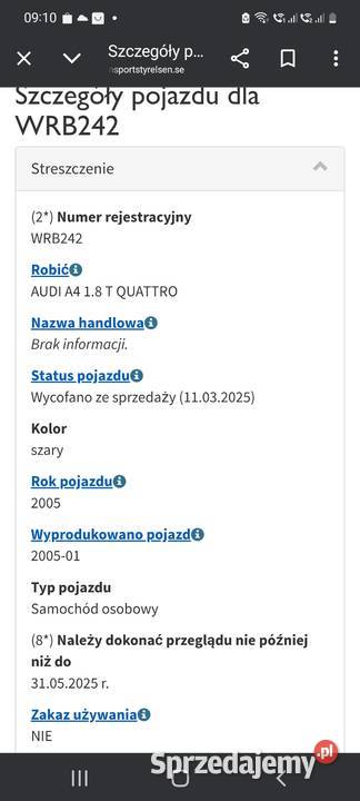 Audi a4 B7 18 turbo quattro oryginalny przebieg Motoryzacja mazowieckie Warszawa