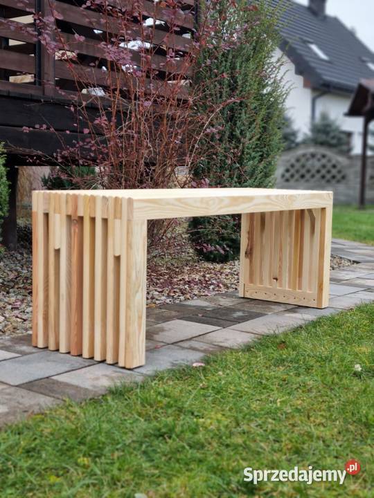 Ławka lamelowa drewniana ławka ogrodowa śląskie Kalety