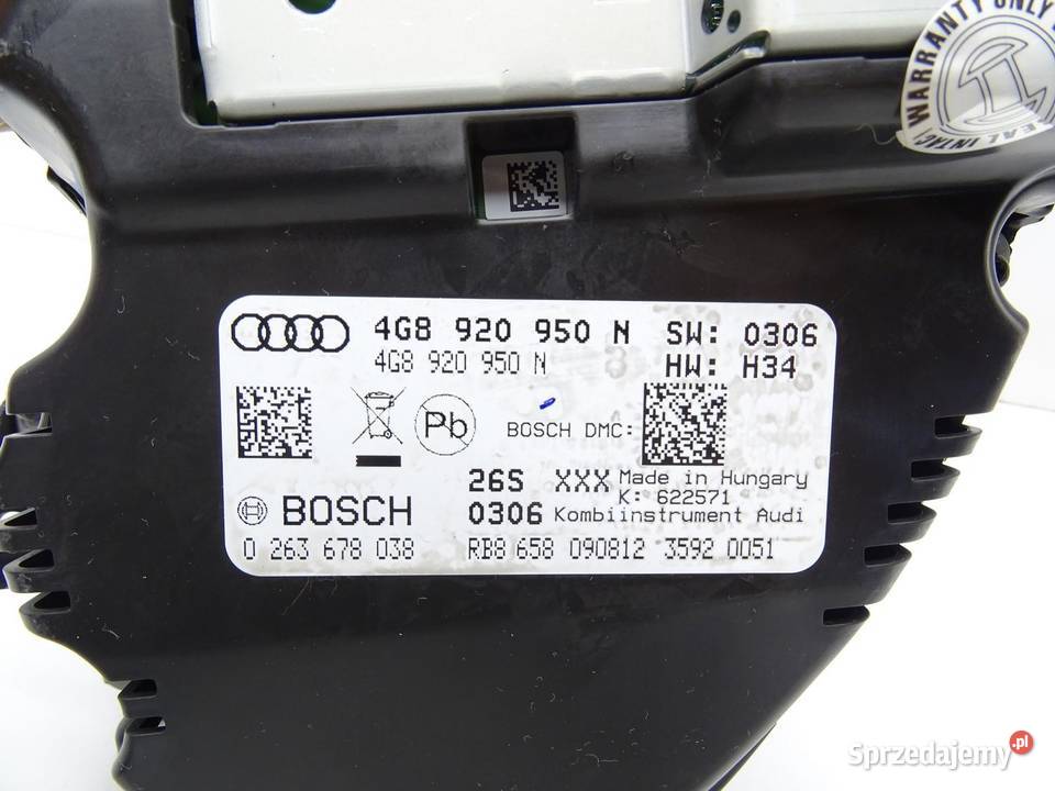 LICZNIK ZEGARY ZEGAR 4G8920950N 20 TDI AUDI A6