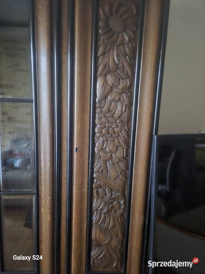 DUŻY KREDENSBIBLIOTECZKA Z DREWNA dolnośląskie Wrocław