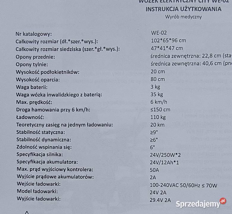 Nowy wózek inwalidzki City WE02