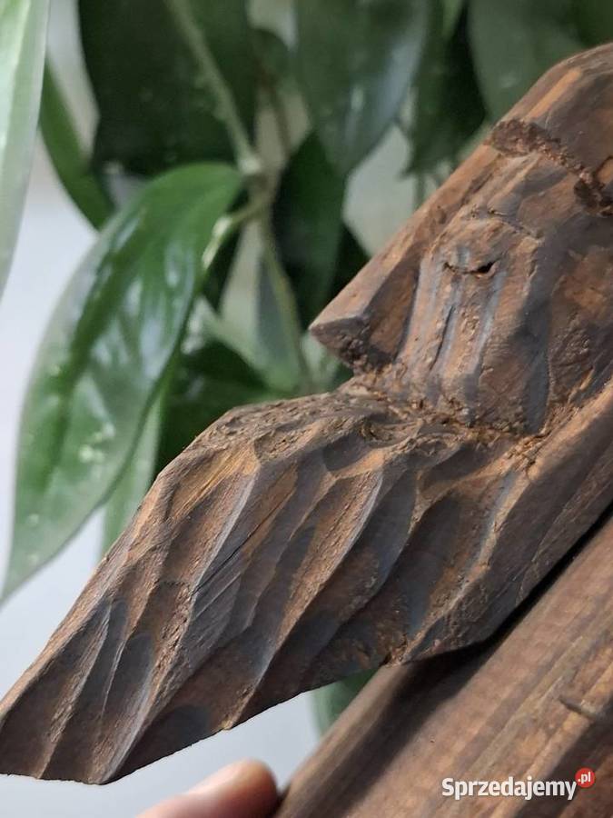 Rzeźb ludowa drewniana vintage boho retro małopolskie Kraków