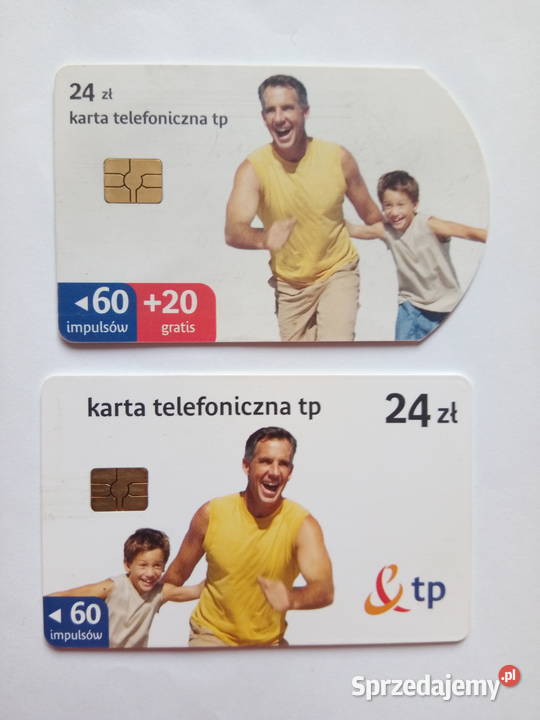 Karty telefoniczne przedstaw ojca z synem 60 i