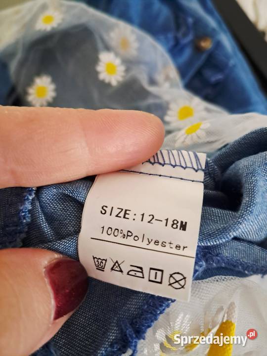 Sukienka dziewczęca z tiulem w stokrotki niebieski Łódź