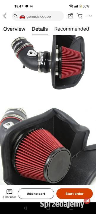 Zimny dolot powietrza Genesis coupe
