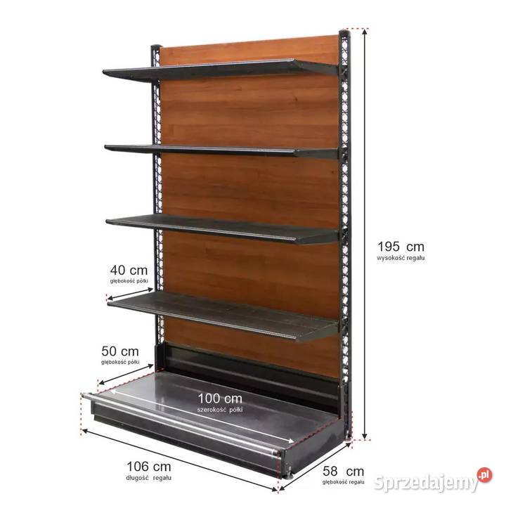 Regał sklepowy WANZL przyścienny 195x106 4półki Chmielów