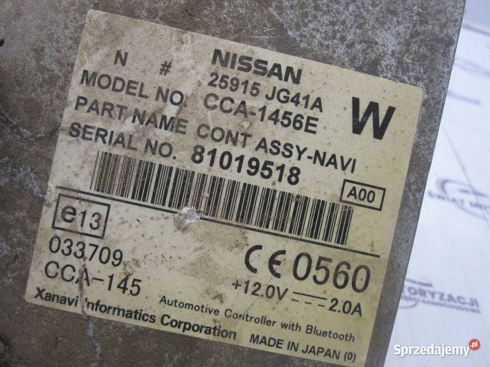 NISSAN PATHFINDER III R51 10r napęd DVD 25915 Sprzęt audio fabryczny