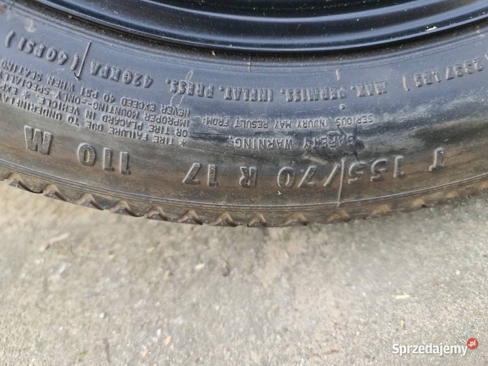 Koło dojazdowe mercedes w219 dojazd Rozmiar 17" Bydgoszcz