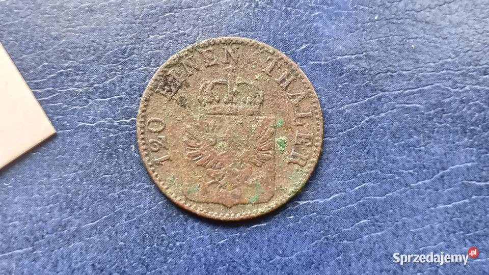 Stare monety 3 fenig 1861 Niemcy Lesko