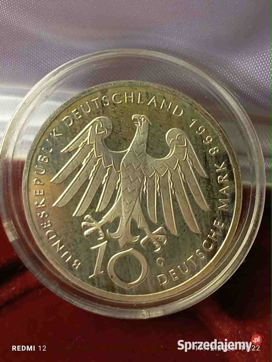10 DM HILDEGARDVON BINGEN 1998 SILVER mazowieckie Warszawa