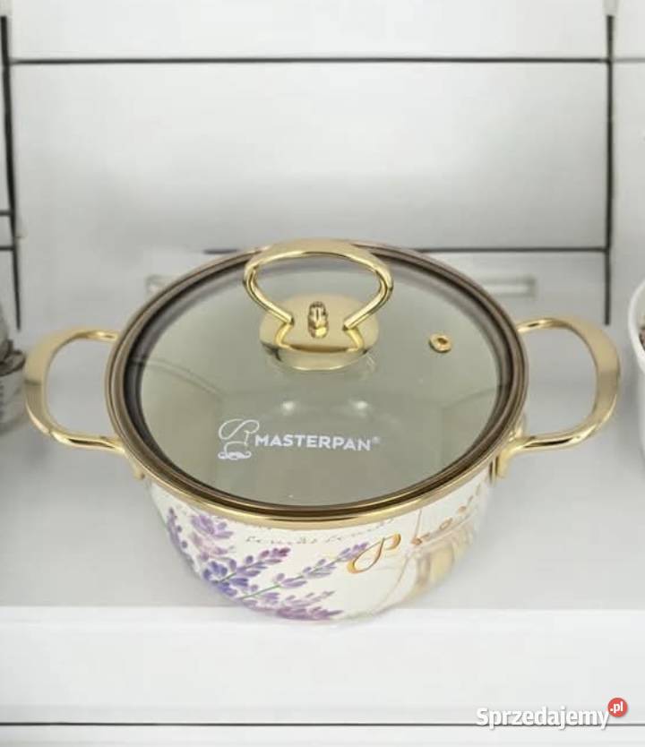 229 Garnki emaliowane Lawenda Masterpan Zabrze