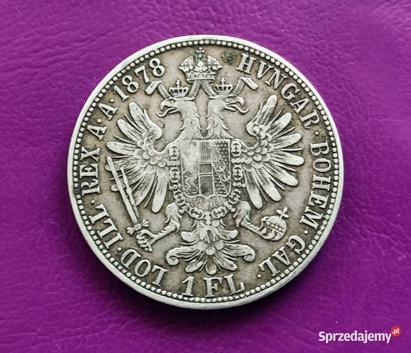 Moneta 1 FLOREN 1878 AUSTRIA Srebro Poszukiwana mazowieckie Pruszków