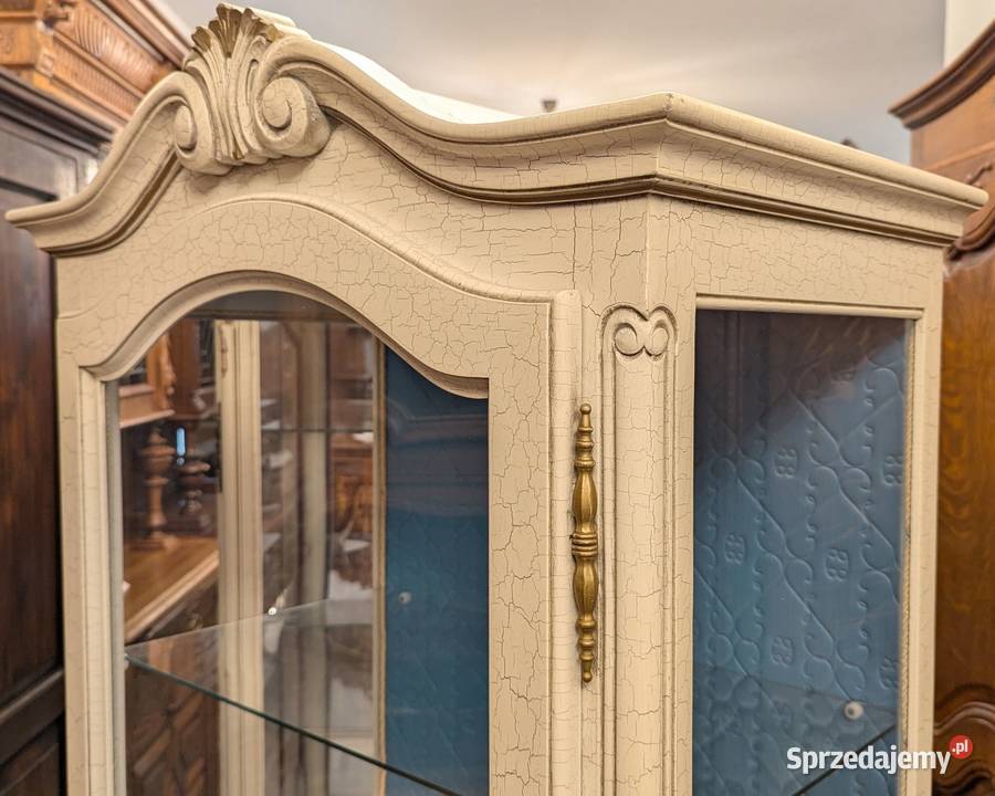Piękna witryna ludwikowska ecru szer 65 sklep Kredensy i witryny sprzedam