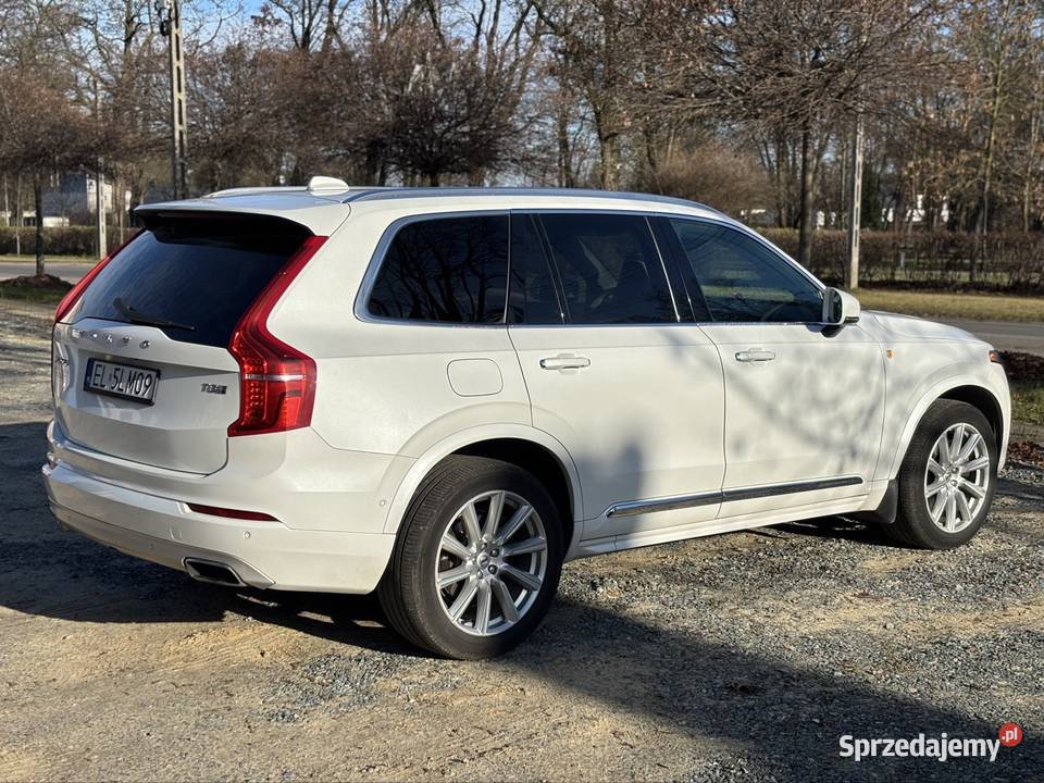 Volvo XC90 T8 Hybryda Plugn Inscription Biała elektryczne lusterka XC 90 Łódź