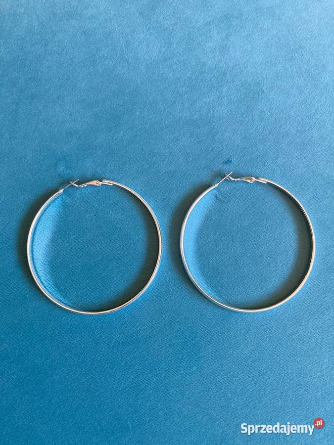 Srebrny komplet biżuterii kolczyki koła Nisko