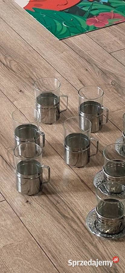 Szklanki z koszykami z czasów PRL Pozostałe Sulejów sprzedam