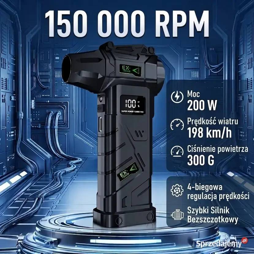 MOCNA MINI DMUCHAWA AKUMULATOROWA TURBO JET FAN