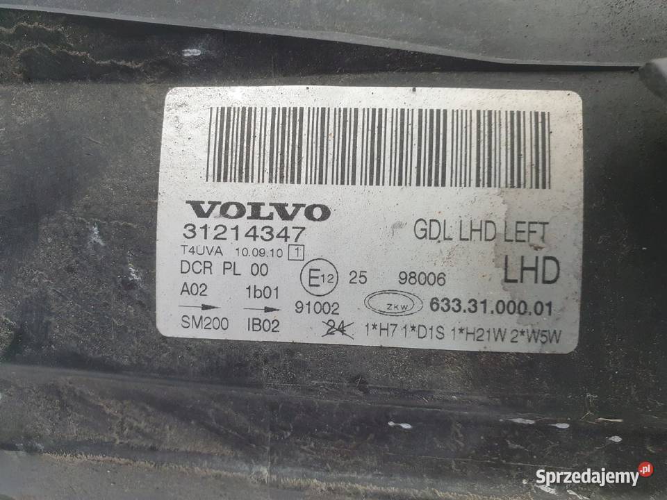 LAMPA LEWA Volvo S80 II V70 III XENON KOMPLET lubelskie sprzedam