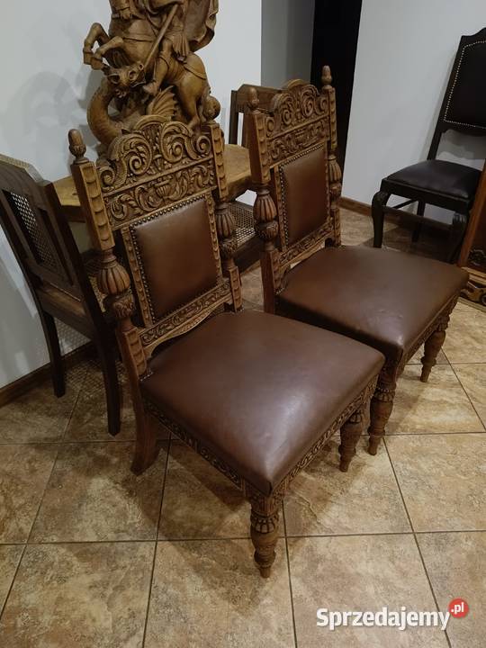 Antyczne krzesła neorenesansowe