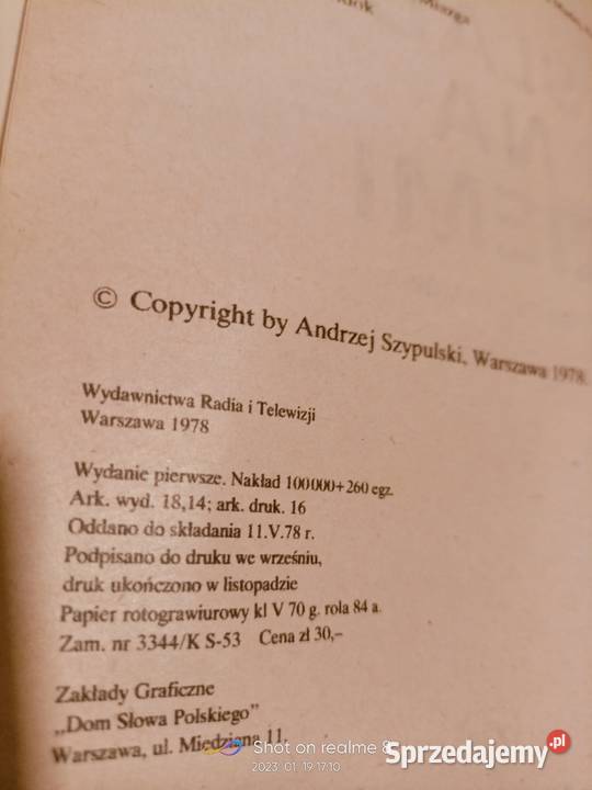 Ślad na ziemi wyjątkowy unikat okazy Księgarnia społeczno-obyczajowe Proza i poezja mazowieckie Warszawa