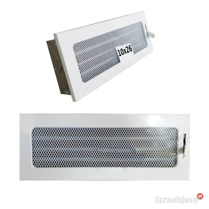 KRATKA WENTYLACYJNA DO KOMINKA BIAŁA Z ŻALUZJĄ Skawina