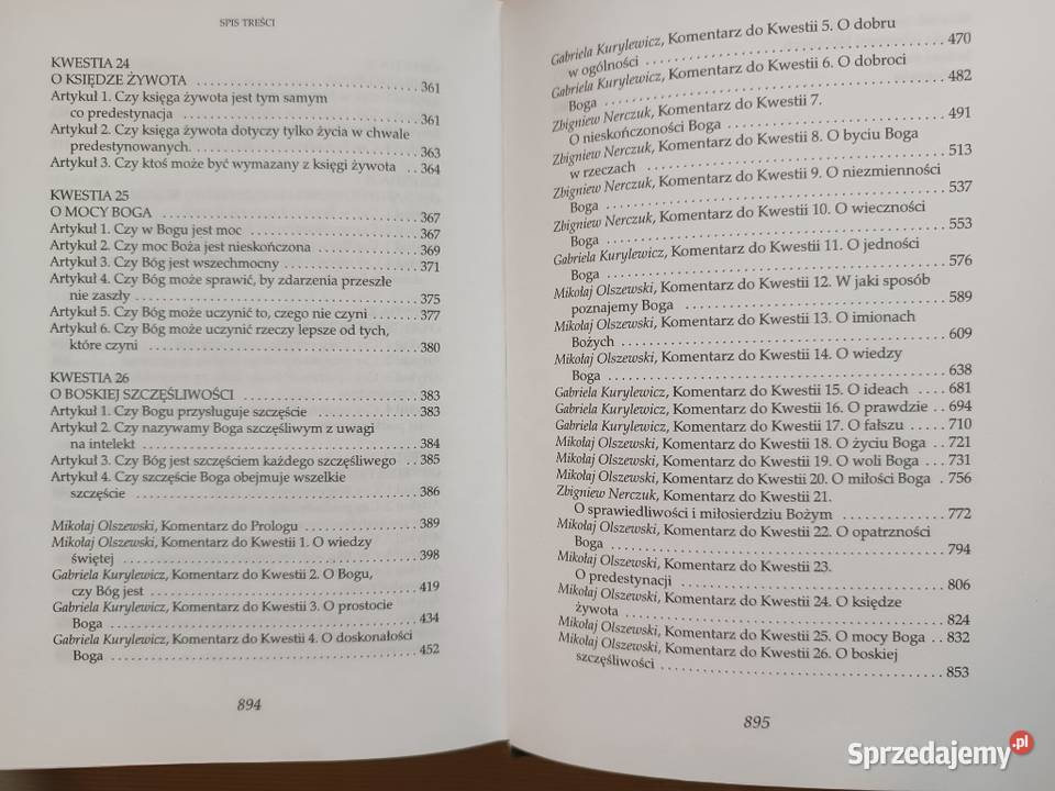 Tomasz z Akwinu Traktat o Bogu Książki naukowe i popularnonaukowe Sandomierz