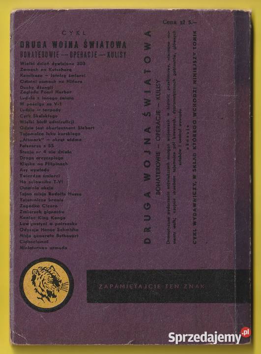 ŻÓŁTY TYGRYS OPERACJA VIOLET 1959 Łódź sprzedam