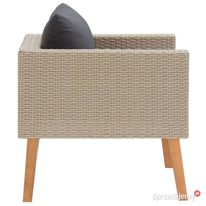 Pojedyncza sofa ogrodowa z poduszkami rattan PE Warszawa sprzedam