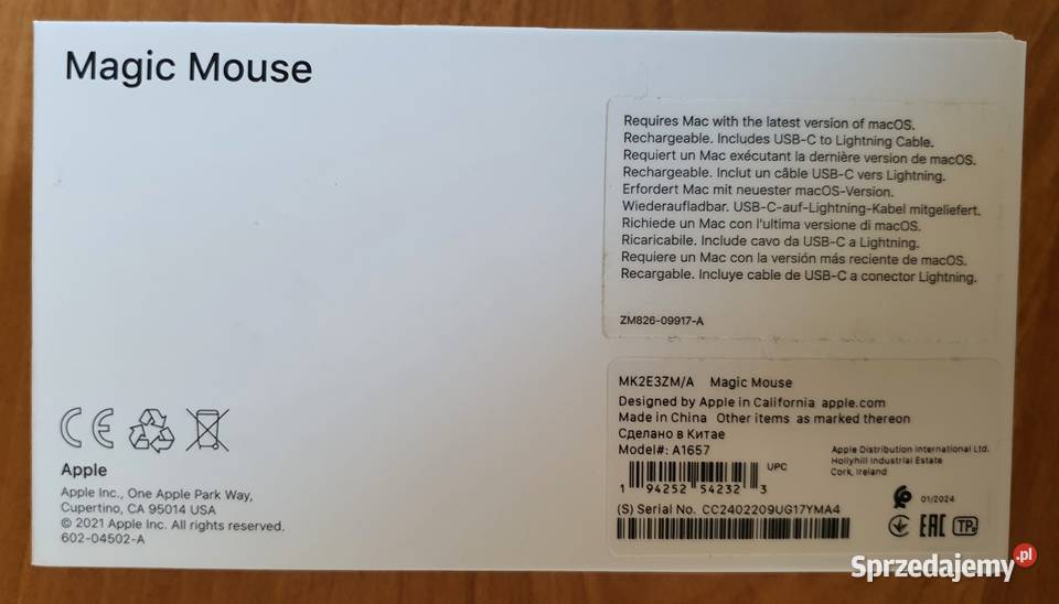 Myszka Apple prawie nowa Komputery i Akcesoria Białystok