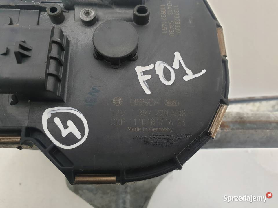 BMW F01 02 MECHANIZM WYCIERACZEK Przód 7272367 osobowe Rudka