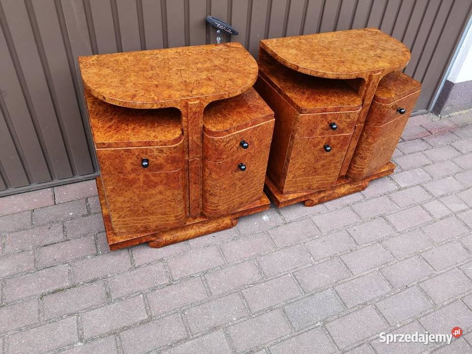 Stoliki Szafki Nocne Art Deco Politura Orzech Swarzędz