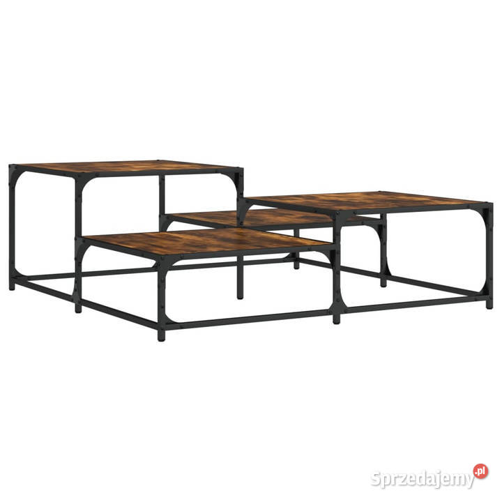 Stolik kawowy przydymiony dąb 107x107x40