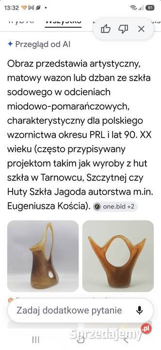 Wazon szklany przepiekny Międzyrzecz