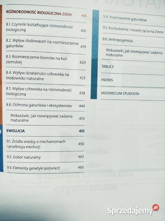 Vademecum maturzysty rozszerzenie biologia sprzedam