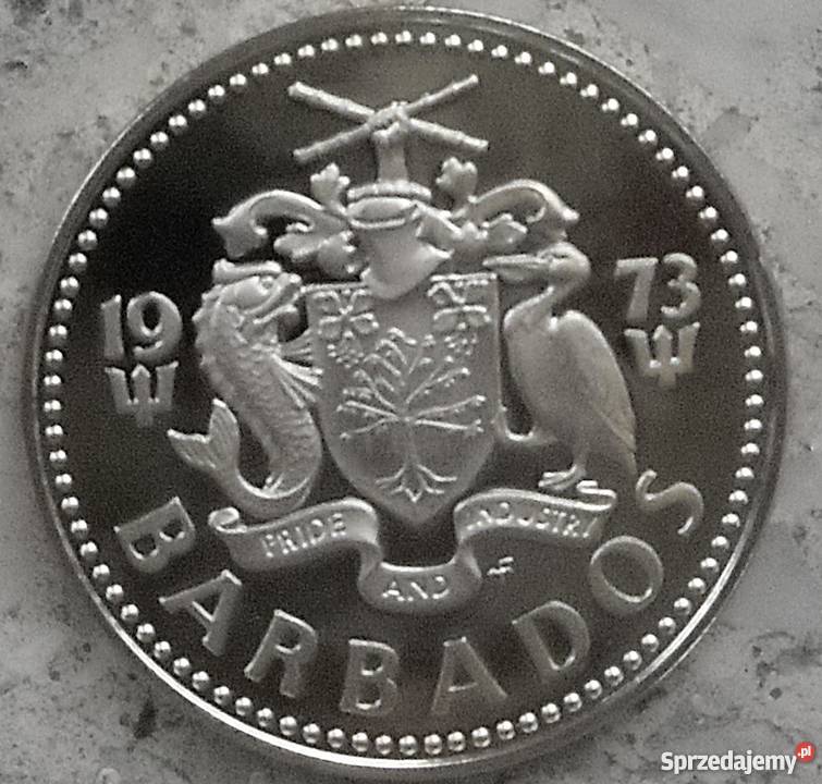BARBADOSTWENTY FIVE CENTS1973 r MŁYN Numizmatyka Legionowo