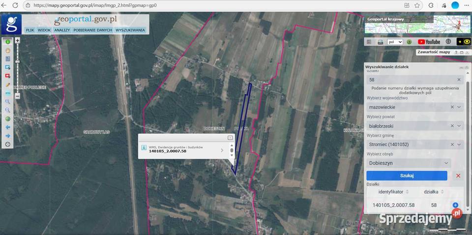 działka 14ha Nieruchomości Dobieszyn