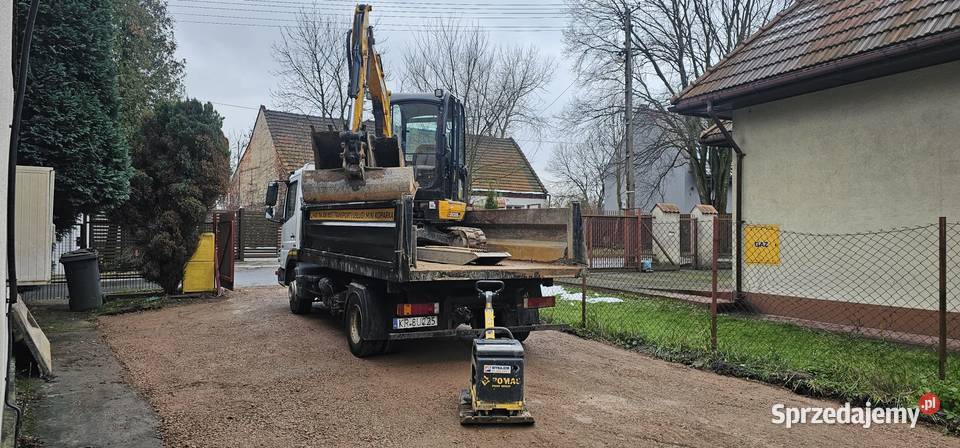 Wykopy pod ogrodzenia Kraków Minikoparka z