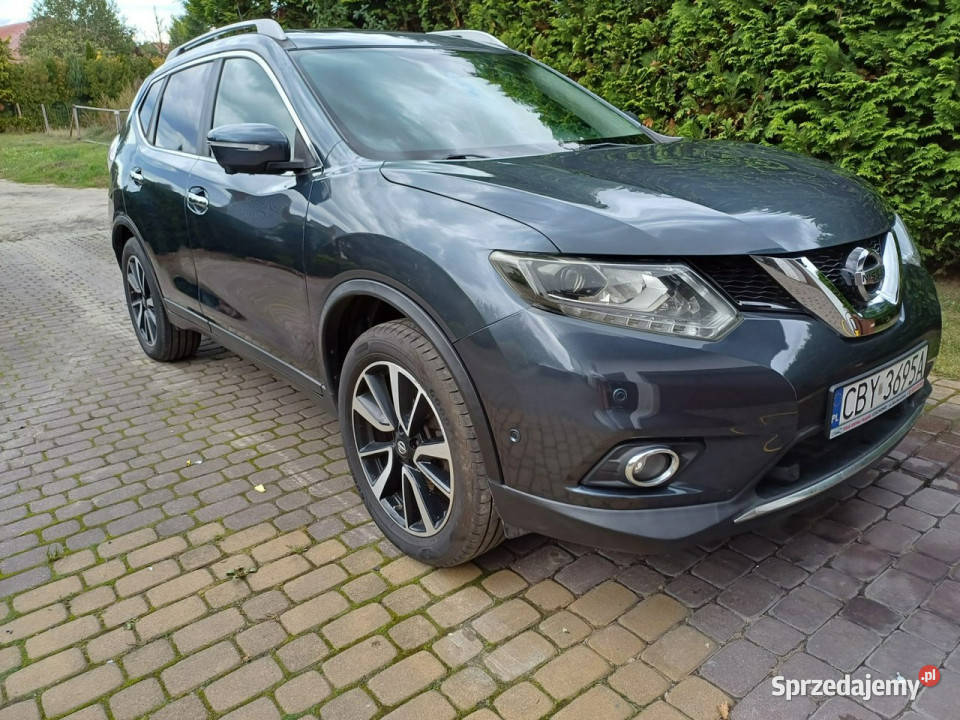 Nissan XTrail zadbany bogata wersja 7 MIEJSCOWY asystent pasa ruchu Łochowo
