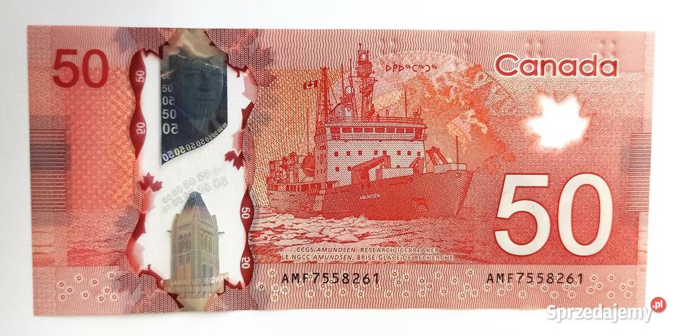 50 2012 r Kanada banknot polimerowy