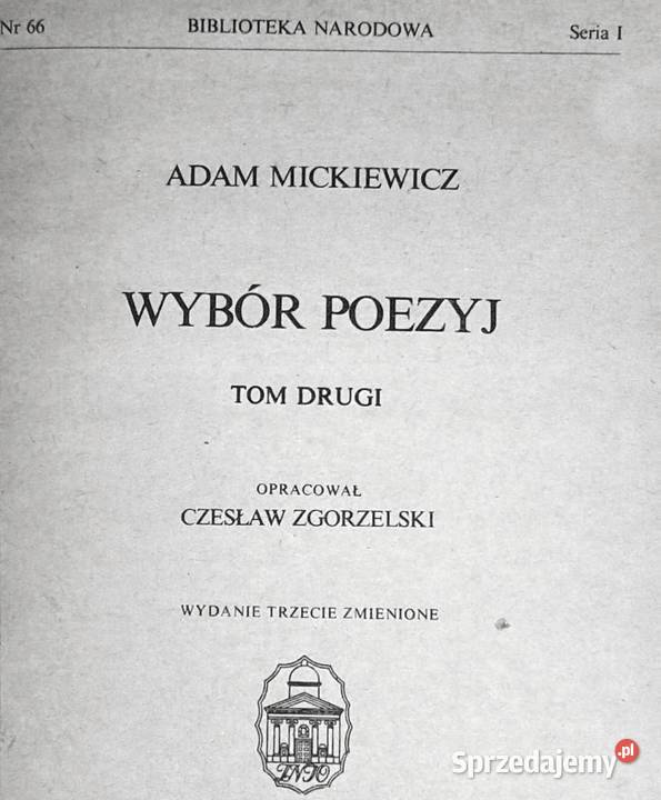 Wybór poezyj Tom 2 Adam Mickiewicz Chełm sprzedam