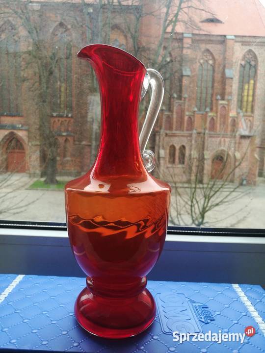 Dzbanek rubinowy Ząbkowice Porcelana i szkło