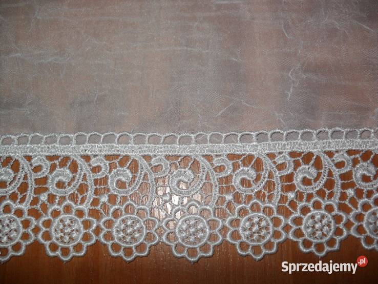 firana kremowa z gipiurą krótka gotowa Wrocław