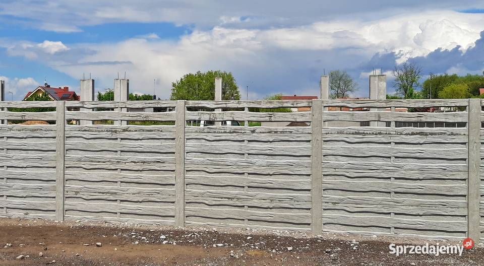 Płyty ogrodzeniowe różne wzory Elementy betonowe Miękowo