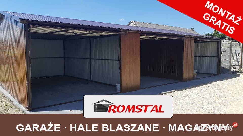 Garaż Blaszany DREWNOPODOBNY 10x6m Hala Magazyn