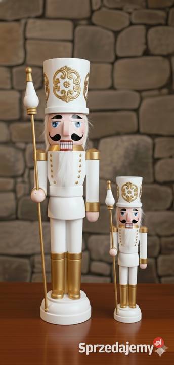 Cudowne drewniane dziadki do orzechów 90 i 45 Szczecin