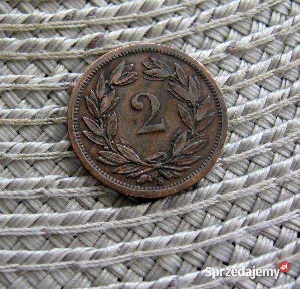 Szwajcaria 2 Rappeny 1888r Niski Nakład Numizmatyka Kalisz