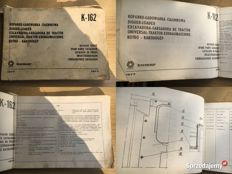 Katalog Części K162 Bumar 1977 Oryginał Unikat Ostrów Wielkopolski