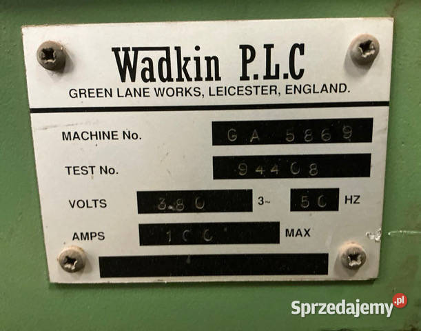 Strugarka czterostronna WADKIN 6 głowic rolki w Wadowice