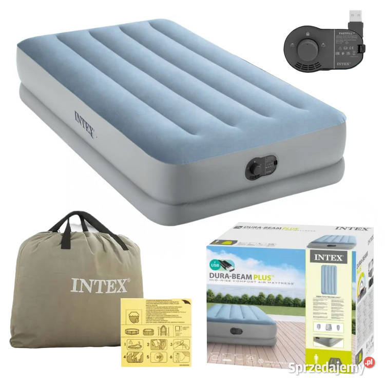 Materac dmuchany jednoosobowy 191x99x36 z Smogorzów
