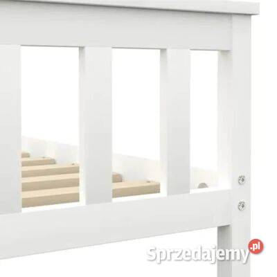 vidaXL Rama łóżka biała lite drewno Dom i Ogród mazowieckie Warszawa